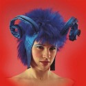 Lady Devil Perruque Avec Cornes Bleues Type Diable Démon