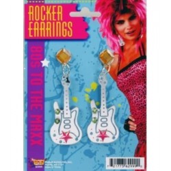 Boucles d'oreille guitare boucle à clip