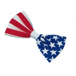 Noeud papillon drapeau américain USA flag en tissu