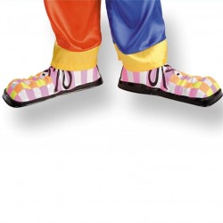 sur-chaussures-fluo-de-clown-enfant-en-plastique-cirque