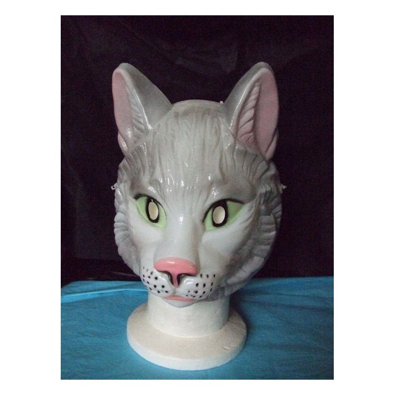 Masque De Chat Blanc Aux Yeux Verts Festi Fiesta