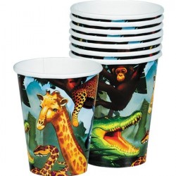 8-gobelets-animaux-safari-jungle-savane-266-ml-en-carton
