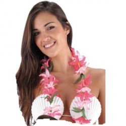 collier-hawaien-rose-vif-fleurs-legeres
