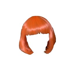 perruque-foxy-orange-fluo-carre-court-fluorescente