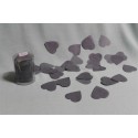 Confettis de scène en forme de coeurs gris 100 grammes