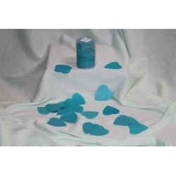 Confettis de scène en forme de coeur bleu turquoise 100 grammes
