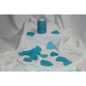 Confettis de scène en forme de coeur bleu turquoise 100 grammes