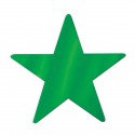 12 Découpes étoiles vert métallisé 8.5 cm