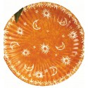10 petites assiettes "Soleil lune et petites étoiles" ø 18cm
