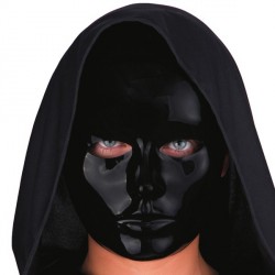 Masque neutre noir brillant Halloween