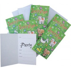 lot-de-6-cartes-d-invitation-enveloppes-animaux-de-la-ferme