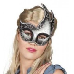 loup-flamme-argent-et-noir-avec-galon-et-paillettes