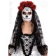 masque-blanc-decor-squelette-mexicain-noir-et-rouge