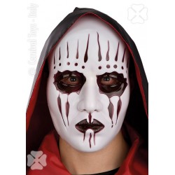Masque blanc visage scarifié sanglant Halloween