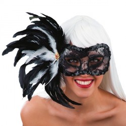 loup-noir-dentelle-plumes-galon-et-organza