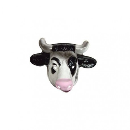 Masque De Vache Noire Et Blanche Petite Taille Plastique - Festi Fiesta