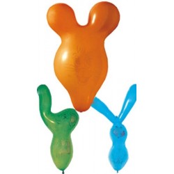 6 ballons de baudruche en forme d'animaux figurine