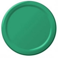 8 petites assiettes vertes 17.8 cm en carton