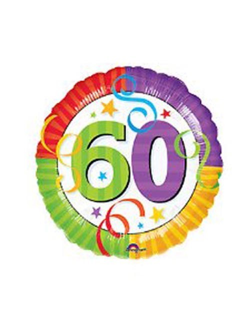 Ballon 60 Ans Anniversaire Foil Baloon Anagram Festi Fiesta