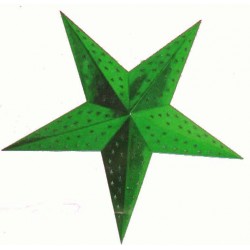 etoile-en-carton-vert-metallise-a-suspendre