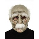 Masque vieux monsieur grand père fatigué avec cheveux Halloween