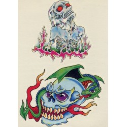 tatoo-squelette-sortant-du-feu-et-un-dragon-sur-crane