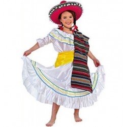mexicaine-fillette-jupe-blanche-volantee-taille-5-7-ans