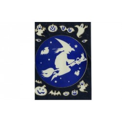 stickers-en-3d-d-halloween-sorciere-sur-un-balai-et-chat