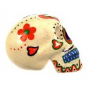 1 Crâne DOD, tête de mort en polystyrène dur leger décoré Halloween