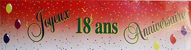 Banderole Joyeux Anniversaire 18 Ans Festi Fiesta