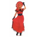 deguisement scarlet robe rouge dentelle noire taille unique