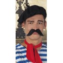Moustache élégante noire à la française grand modèle