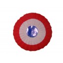 Cocarde en papier crépon bleu blanc rouge tricolore France coupe du monde