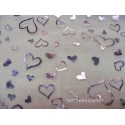 Chemin de table organza coeurs 35cm x 10m décoration mariage cérémonie