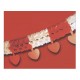 Guirlande rouge et blanche avec coeurs rouges décoration mariage cérémonie Saint Valentin