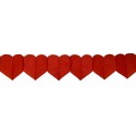 Guirlande coeurs rouges 6 mètres décoration mariage cérémonie