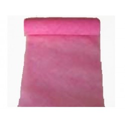 Chemin de table "Elégance" rose en tissu intissé 10 m x 30 cm