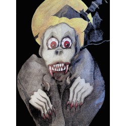 Tee shirt vampire vintage années 1990 horreur gore Halloween signé Krystaal