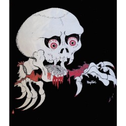 Tee shirt crane et mains de vampire vintage années 1990 horreur gore Halloween signé Krystaal