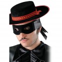 Masque Loup Noir en plastique floqué Zorro vengeur masqué