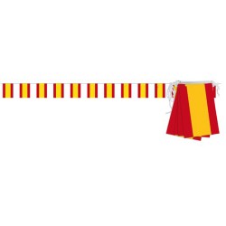 Guirlande drapeau espagnol 20 pavillons sur 10 mètres Espagne