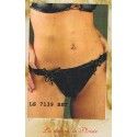 Culotte tanga noire maintenue avec des cordelettes noires sur le coté taille M