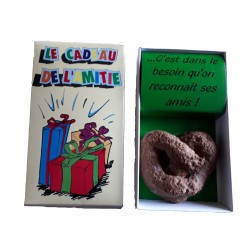 Boite comique vintage année 1980 1990 " le cadeau de l'amitié" crotte