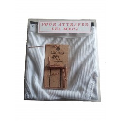 Boite comique vintage 1980 1990 Culotte blanche avec tapette a souris " pour attraper les mec "