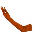 Gants en satin couleur corail très long 48 cm gants de soirée