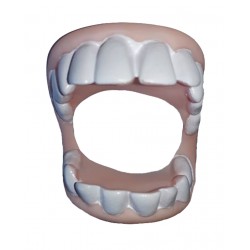 Dentier en latex grosses dents blanches