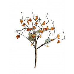 Un bouquet à 10 brins hauteur moyenne déplié 15 centimètres perles orangé