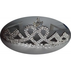 Diadème pour miss ou pour première dauphine strass sur fond argenté véritable couronne