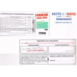 Carte humoristique avec enveloppe un maxi PV pour " Fumeur sans-gêne"