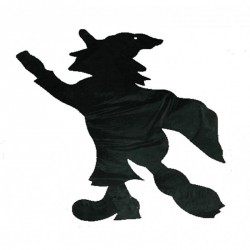 1 découpe noire à suspendre silhouette de sorcière noire comme une ombre